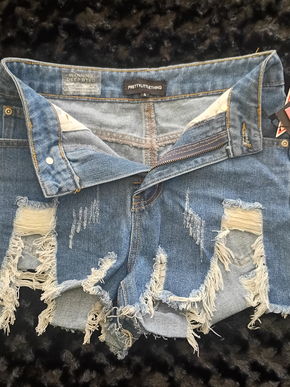 PrettyLittleThing Light Blue Distressed Denim Jeans